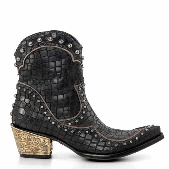 Double D Ranch x Old Gringo El Jeffe Snip Toe Boot SIze 8.5 Black Leathe… - Picture 1 of 11